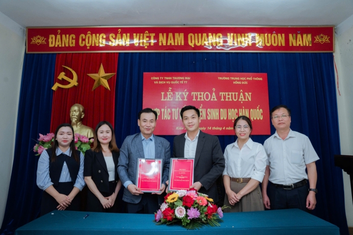 T&T Tiếp Tục Mở Rộng Hợp Tác – Ký Kết Tuyển Sinh Du Học Hàn Quốc Cùng Trường THPTt Hồng Đức
